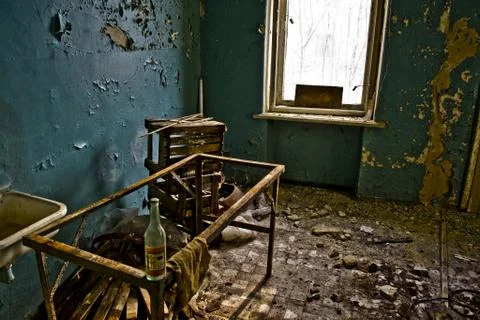 Inside the Abandoned Soviet canteen Stock Photos