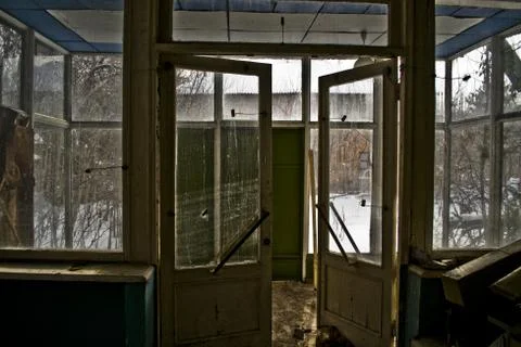 Inside the Abandoned Soviet canteen Stock Photos