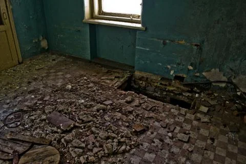 Inside the Abandoned Soviet canteen Foto stock