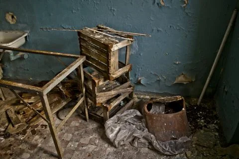 Inside the Abandoned Soviet canteen Stock Photos