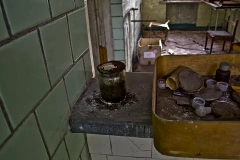 Inside the Abandoned Soviet canteen Stock Photos