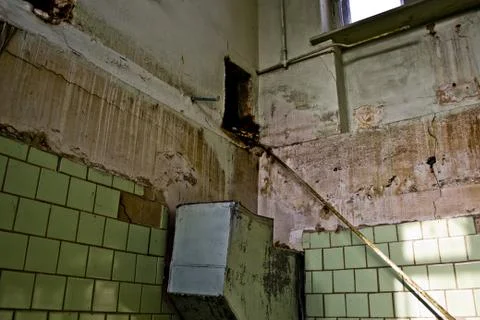 Inside the Abandoned Soviet canteen Foto stock