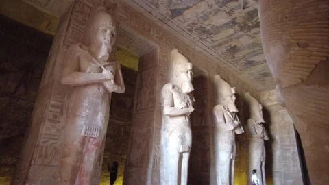 Inside Abu Simbel Temple Egypt Nov 16 2022 Stock Footage 307057171