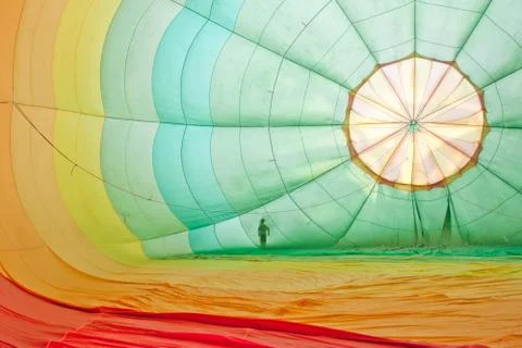 Inside air balloon Foto stock