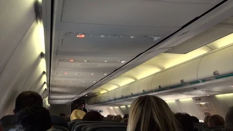 Inside airplane during the flight. 動画素材 76667064
