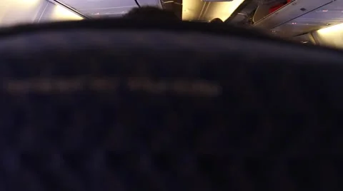 Inside airplane Stock Footage 973324