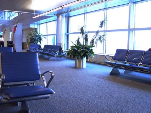 Inside a airport Stock Photos