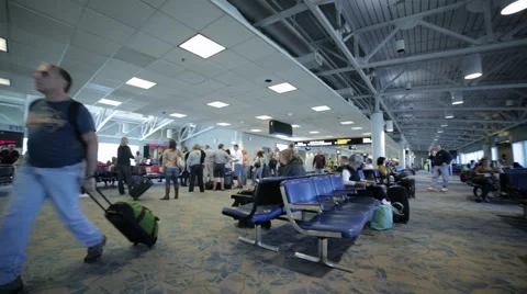 Inside the airport terminal Stock Footage 45700206