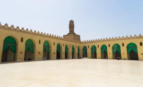 Inside al hakim mosque in Cairo Egypt Stock Photos