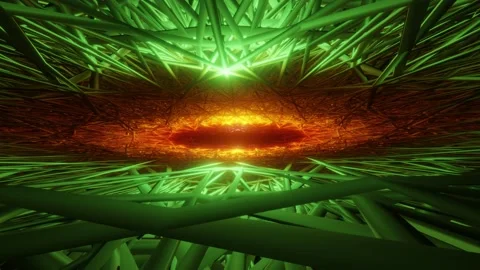 Inside alien ship . Alien architecture interior. 3d animation render Stock Footage 196673784