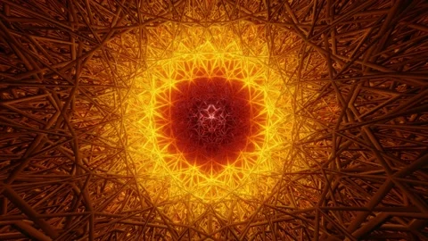 Inside alien ship . Exploding vibrant luminous colors . 3d animation render Video stock 196673788