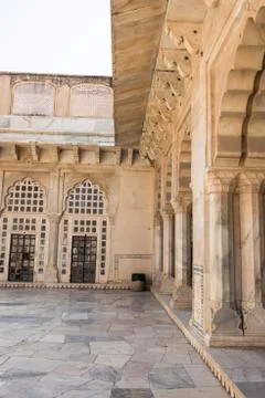 Inside Amer Fort Compound Stock Photos