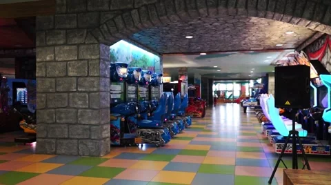 Inside the amusement park Stock Footage 45203717