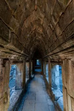 Inside Angkor Wat Foto stock