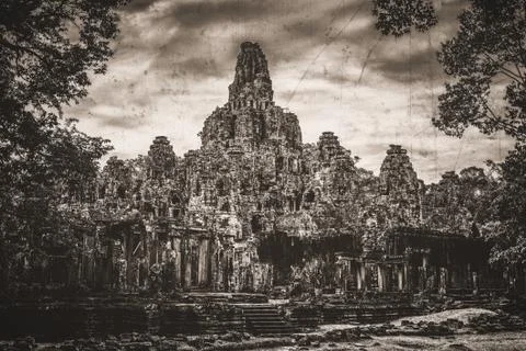 Inside Angkor Wat Stock Photos