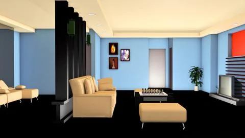 Inside apartment Stock Illustration