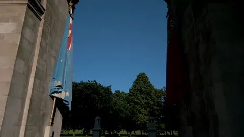 Inside the Arch of Remembrance Stock Footage 242949826