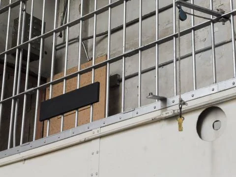 Inside the arm of a prison Stock Photos