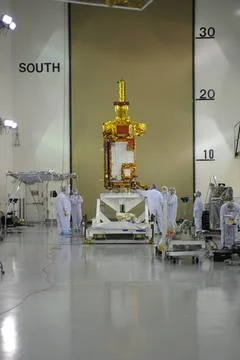 Inside the Astrotech payload processing facility on Vandenberg Air Force B... 写真素材