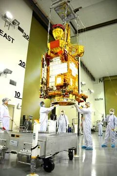 Inside the Astrotech payload processing facility on Vandenberg Air Force B... 库存照片