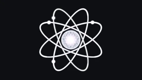 Inside an atom, surrounded by negatively charged electron Vídeo Stock 249245996