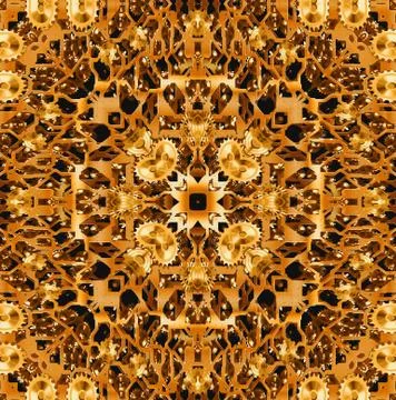 Inside backgrounds of gold gear working Stock Illustration