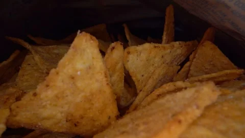 Inside the bag of chips Stock Footage 292486588