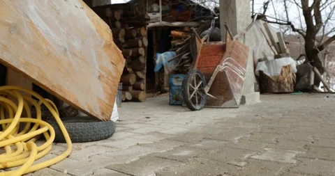 Inside the barn dolly shot Stock Footage 97481320