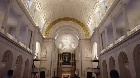 Inside The Basilica of Our Lady of the Rosary Fatima Stock Footage 131380060