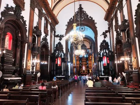 Inside of a Beatiful Church Stock Photos