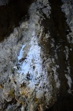 Inside of beautiful old dark cave with many stalactites. Grotte di Is Zudda.. Foto stock