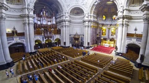 Inside the Berlin Cathedral (Berliner Dom), Germany Stock Footage 40316864