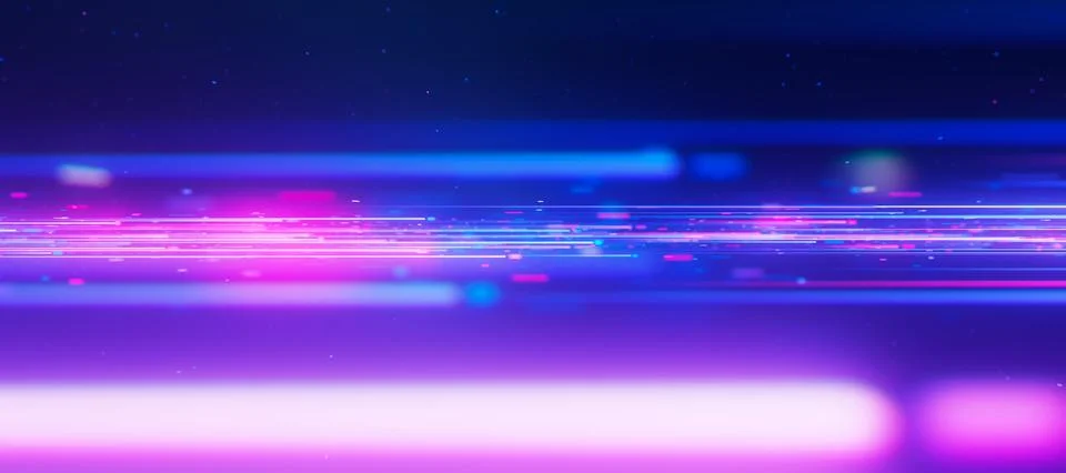 Inside Bigdata light speed data flow. Abstract digital data stream of quantum Stock Illustration