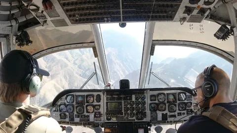 Inside a Blackhawk Cockpit co Stock Footage 124551118