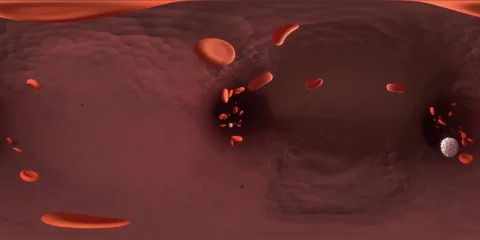 Inside a Blood Vessel 360 VR Monoscopic Stock Footage 81804848