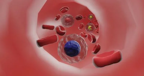 Inside a blood vessel Illustrazione stock