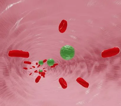 Inside a blood vessel Illustrazione stock