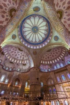 Inside the blue mosque Stock Photos