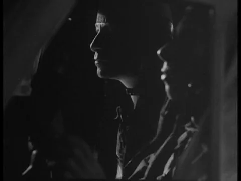 Inside a Boeing B-17 Flying Fortress, pilots contend with jammed radar in theƒ Stock Footage 75291603