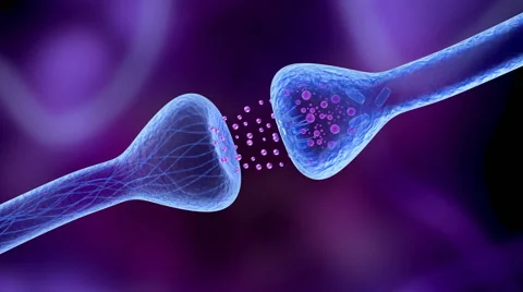 Inside the brain - Active receptor closeup view Stock Footage