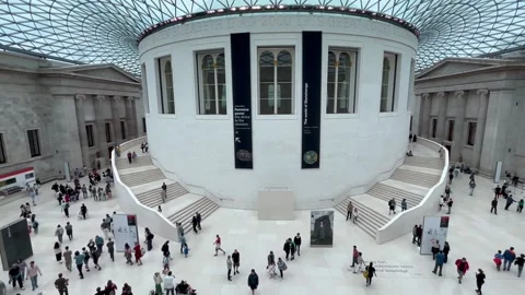 Inside of the British Museum 库存影片 198312971