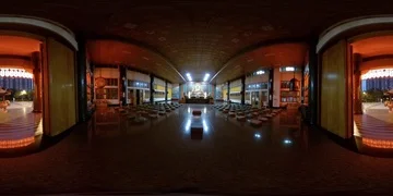 Inside a Buddhist Temple - 360 VR Stock Footage 85878220