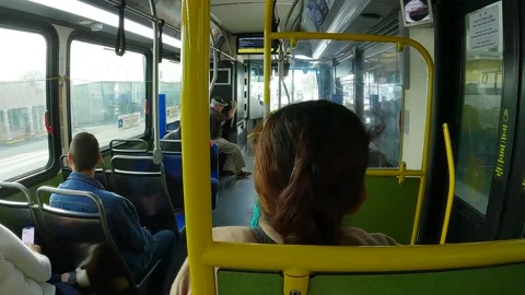 Inside A Bus - 1/10/24 Miami, FL. Stock Footage 261086713