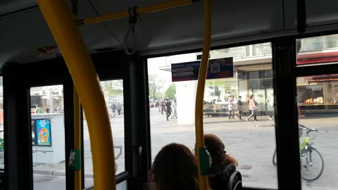 Inside Bus in Berlin Stock Footage 141506911