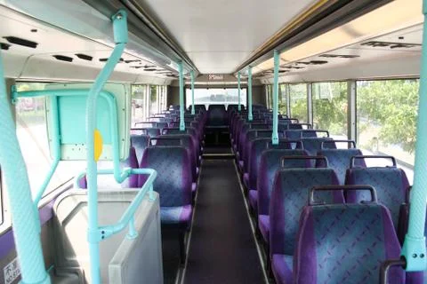 Inside bus on Central Ferry Pier in Hong Kong Stock Photos