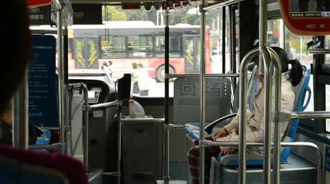 Inside the bus Stock Footage 35441104