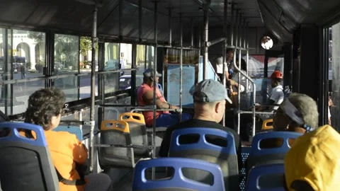 Inside Bus Havana Cuba Stock Footage 157239904