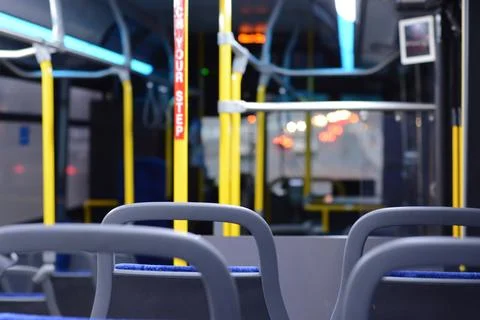 Inside a bus. Stock Photos