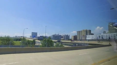INSIDE BUS POV - BOSTON 2 Video stock 104290573