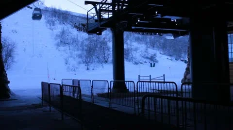 Inside the cable car station Stock Footage 20455589